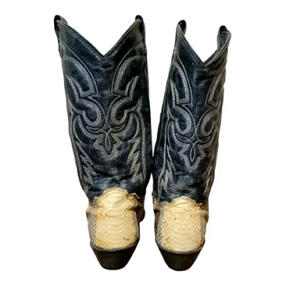 Women’s Tony Lama #3550 Python Skin Western Core Boots Size 7M - Picture 7 of 9